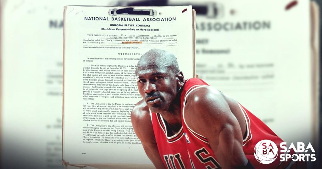 Bản sao hợp đồng đầu tiên của Michael Jordan được đấu giá