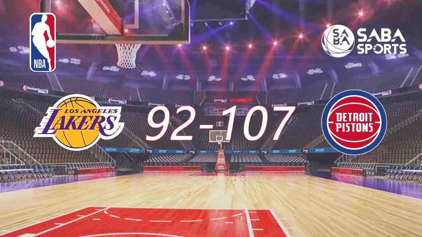 [NBA] Pistons vs Lakers