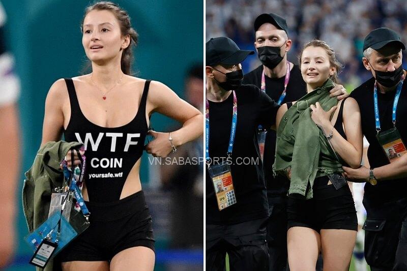 Hot girl phá đám Euro 2020 để quảng cáo tiền ảo ‘WTF’