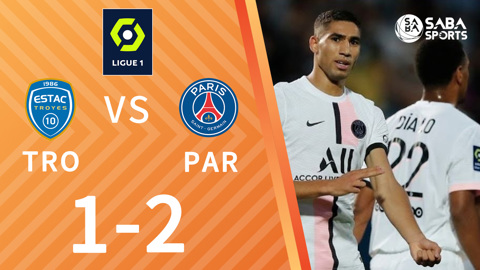 Troyes vs PSG - vòng 1 Ligue 1