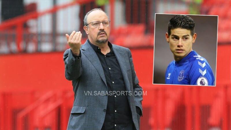 Bị Benitez thất sủng, James Rodriguez gần như hết cửa ở lại Everton