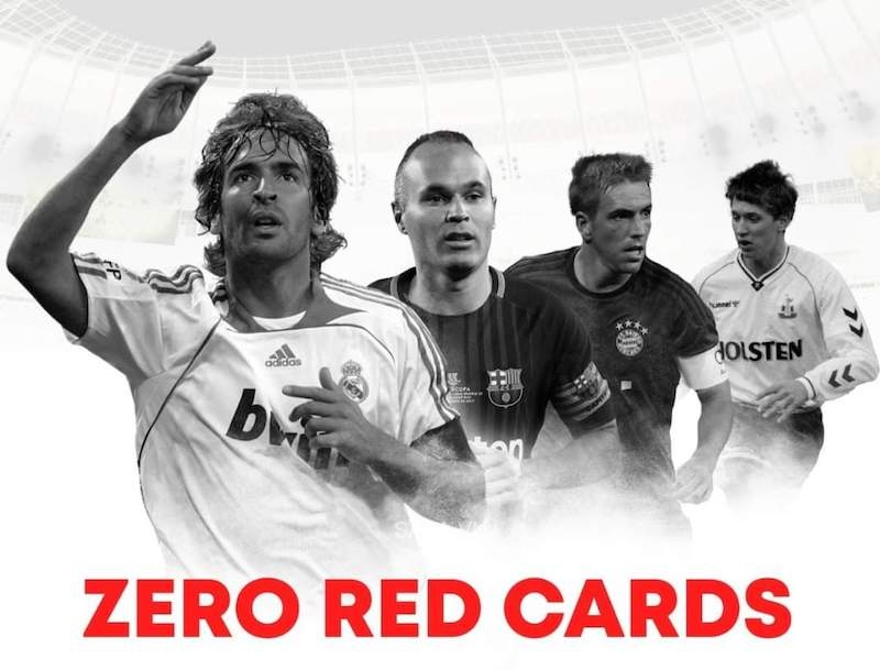 Iniesta và những tượng đài chưa bao giờ nhận thẻ đỏ trong sự nghiệp