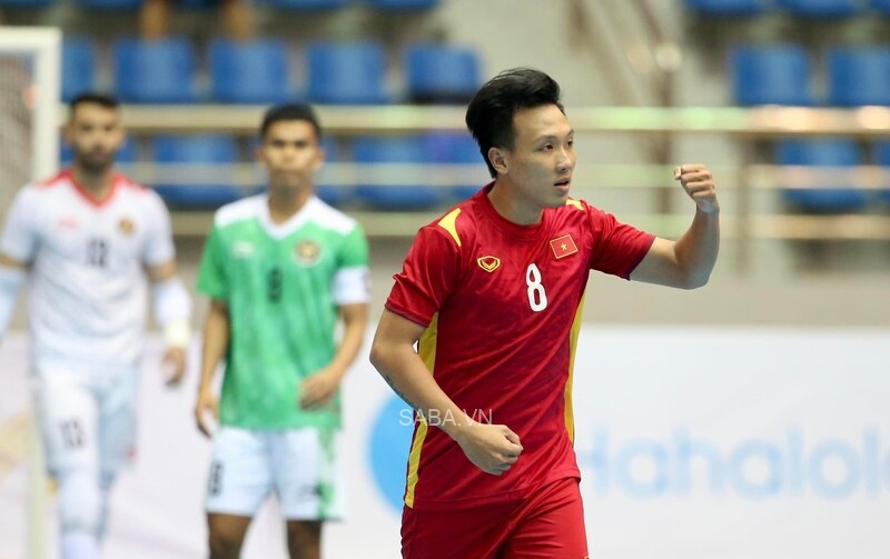 Minh Trí là cầu thủ mở điểm cho Futsal Việt Nam tại SEA Games 31