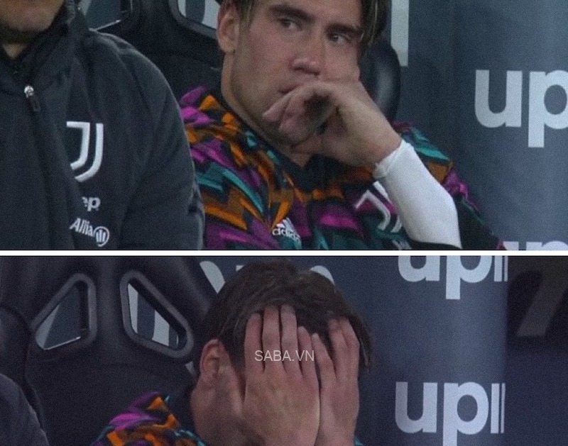 Vlahovic gần như đã khóc trên băng ghế dự bị của Juve