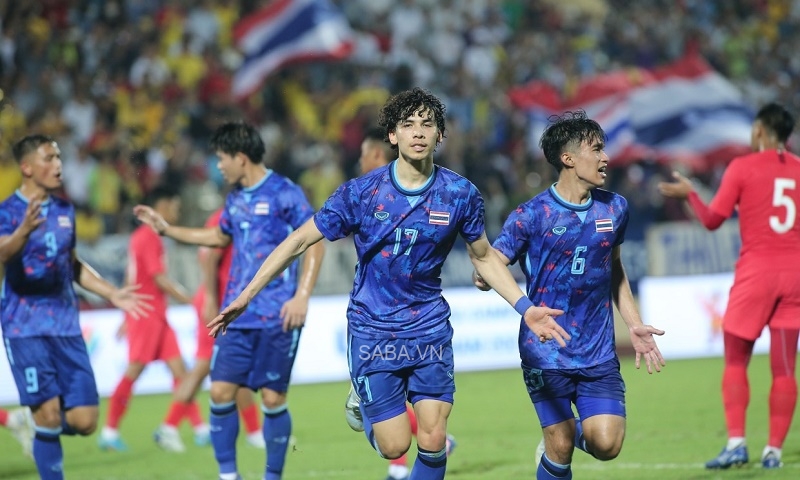 U23 Thái Lan thắng đậm U23 Singapore. Ảnh: VNE