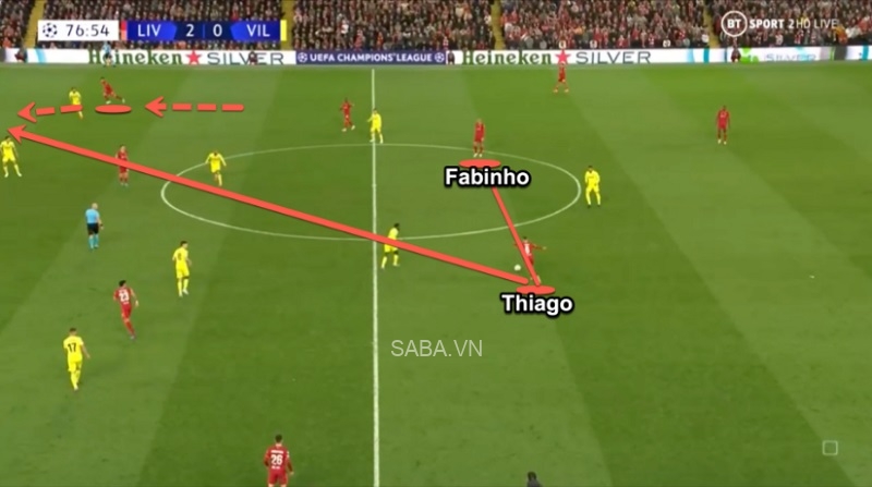 Thiago có khả năng đưa ra những đường chuyền vượt tuyến ấn tượng