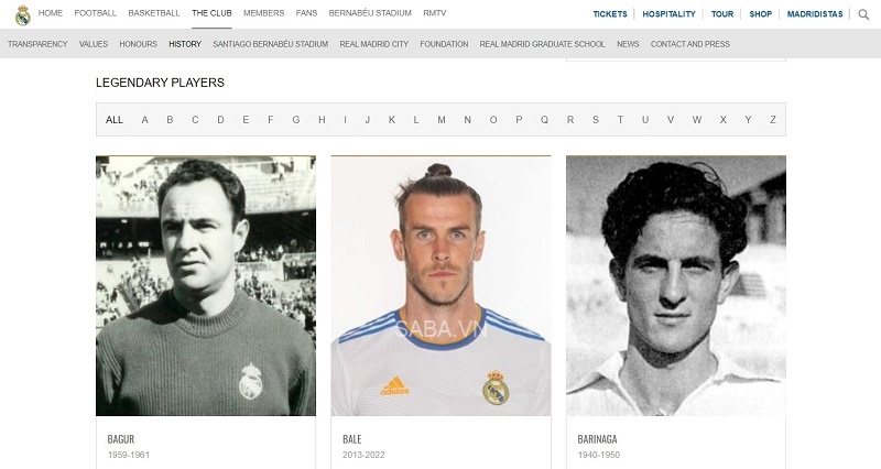 Gareth Bale được liệt kê vào danh sách huyền thoại Real Madrid