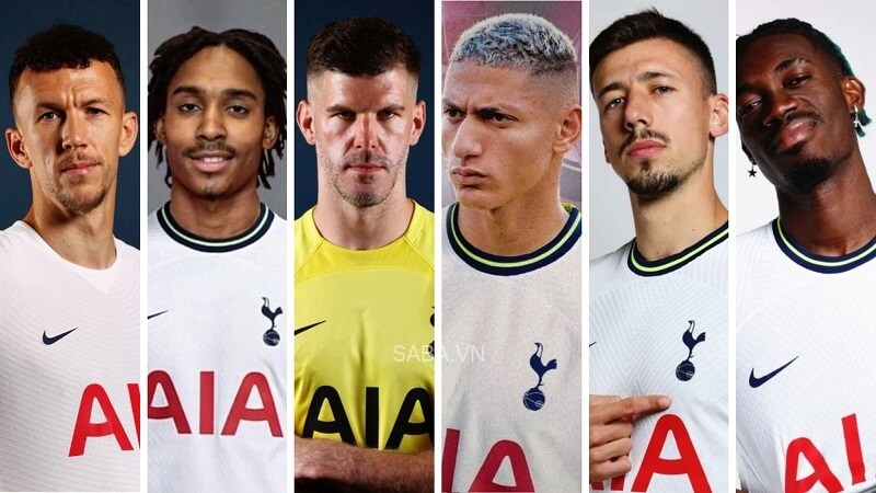 6 cầu thủ mới của Tottenham.