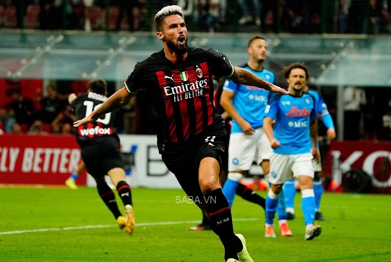 Giroud quân bình tỷ số cho AC Milan
