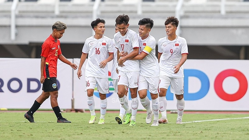 Dễ dàng đánh bại U20 Timor Leste, U20 Việt Nam rộng cửa vào vòng trong