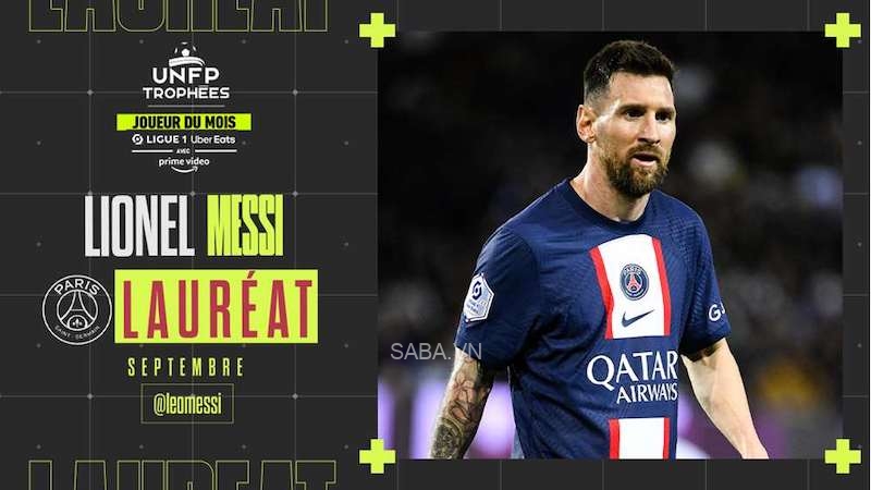 Messi là Cầu thủ hay nhất tháng 9 của Ligue 1