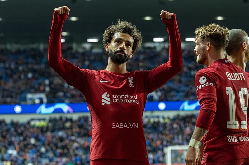 Salah lập hattrick trOnbetg 7 phút, Liverpool đại hủy diệt Rangers trên đất khách