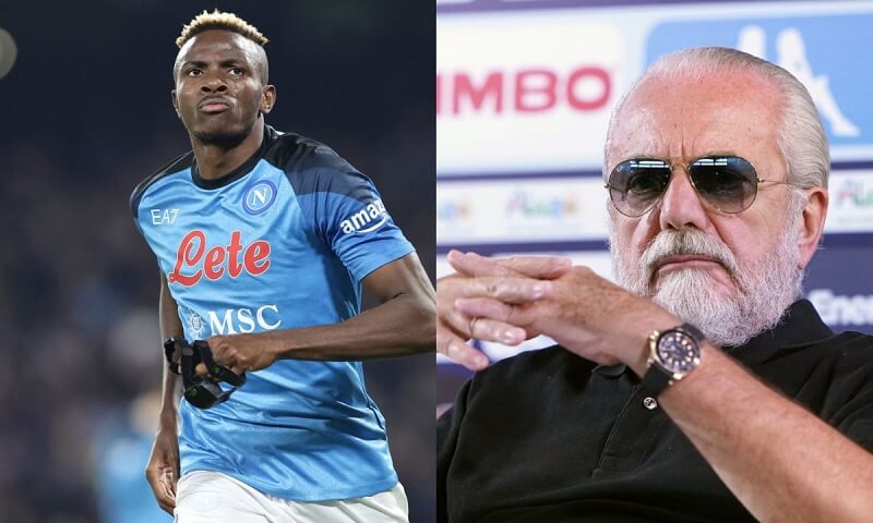 Chủ tịch Napoli làm khó MU và Chelsea: “Osimhen không phải để bán”