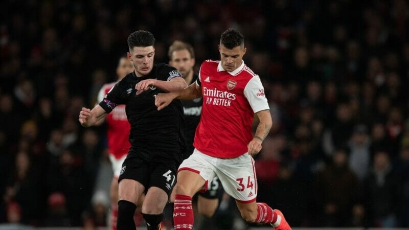 Xhaka đối đầu Rice: Cuộc chiến cho vị trí ở Arsenal mùa sau?