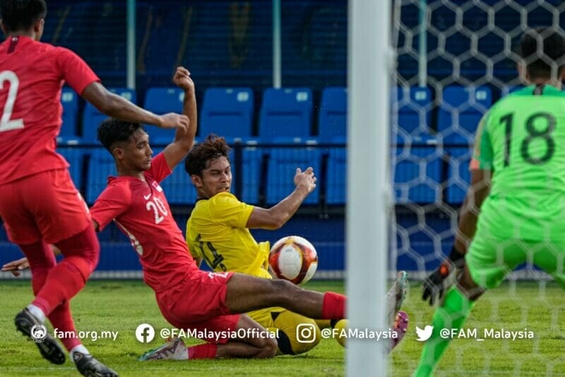 U22 Malaysia thắng đậm 7 bàn (Ảnh: FAM)