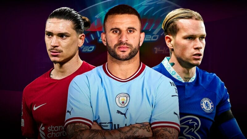 Top 5 cầu thủ nhanh nhất Ngoại hạng Anh 2022/23
