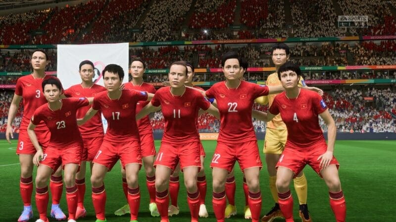 Áo đấu của ĐT nữ Việt Nam được mô phỏng chính xác trong game