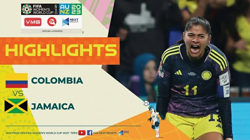 Colombia vs Jamaica, vòng 1/8 World Cup nữ 2023