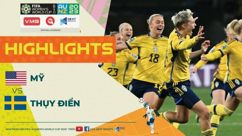 Thụy Điển vs Mỹ, vòng 1/8 World Cup nữ 2023