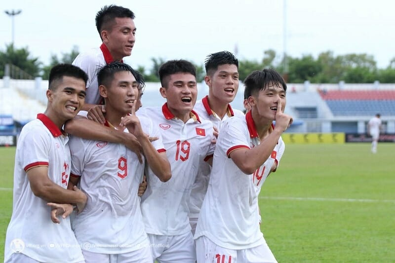 U23 Việt Nam có được ngôi nhất bảng C (Ảnh: Liên đoàn Bóng đá Việt Nam – VFF).