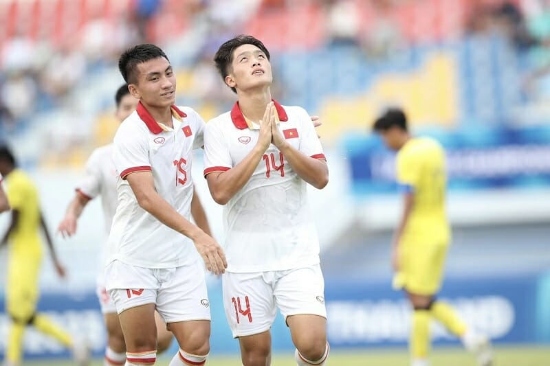 U23 Việt Nam hạ U23 Malaysia ở bán kết. (Ảnh: Thể thao & Văn hóa)
