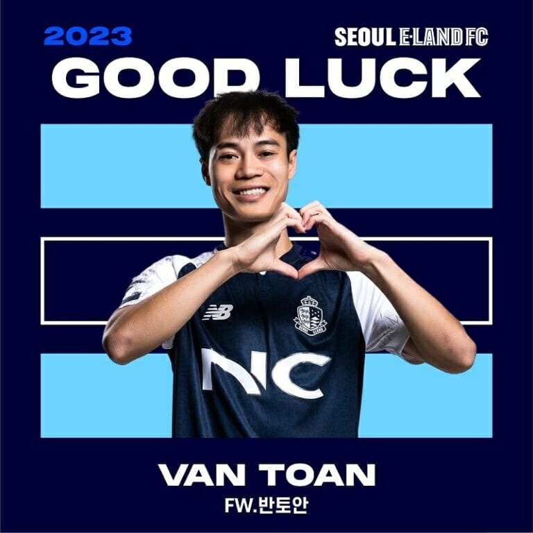 Seoul E-Land FC nói lời chia tay với Nguyễn Văn Toàn (Ảnh: Seoul E-Land FC).