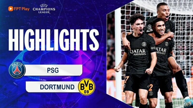 PSG vs Dortmund, vòng bảng Champions League 2023/24